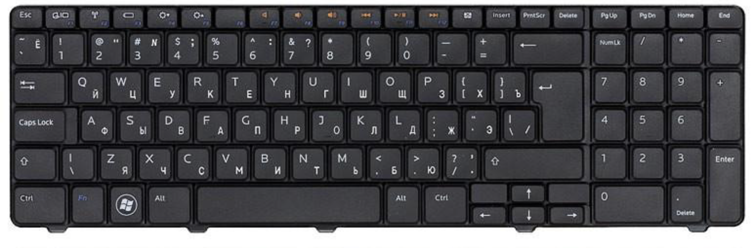 Клавиатура DELL Inspiron 17R OEM
