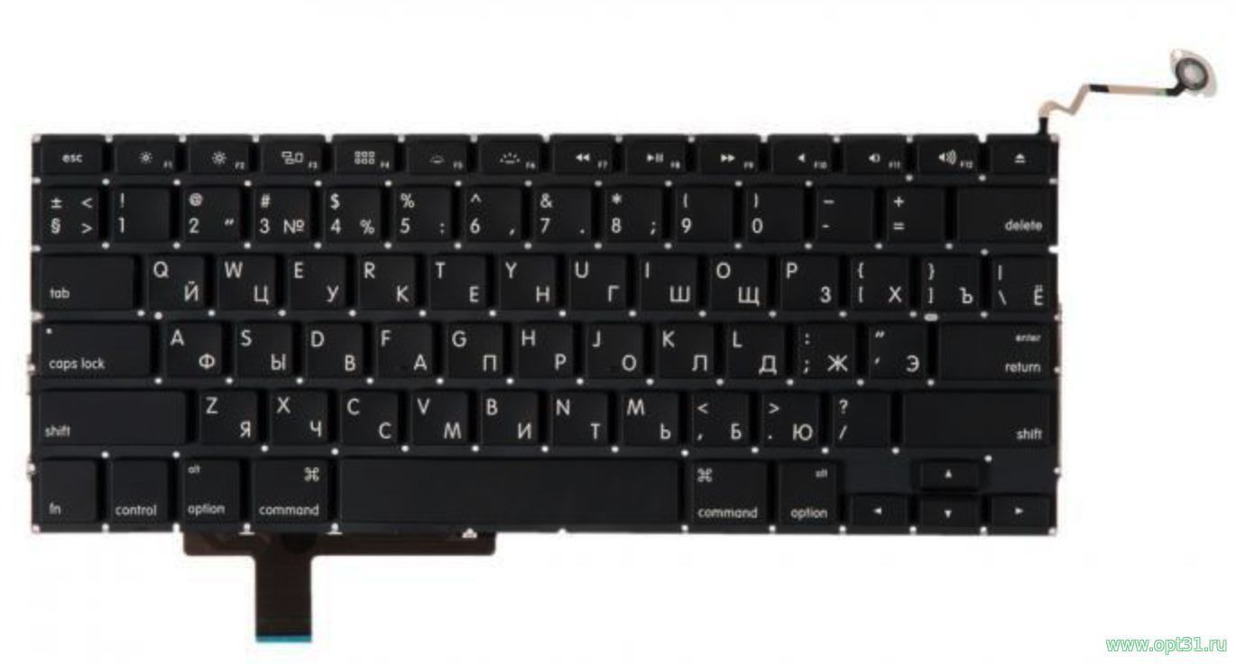 Клавиатура Apple Macbook Pro 17" A1297 (2009-2011, плоский ENTER) Оригинал