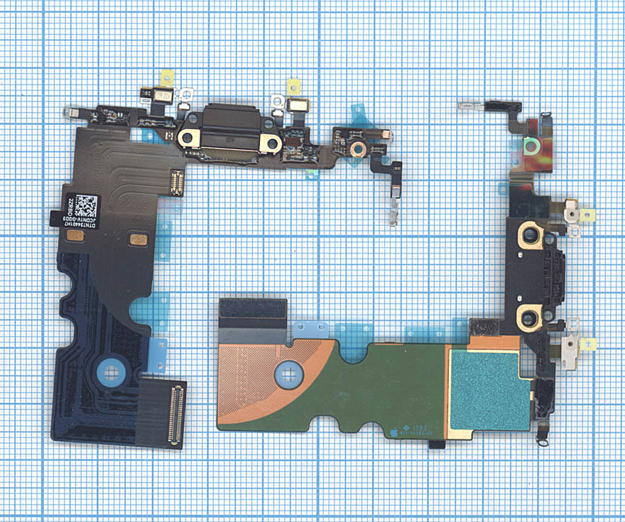 Шлейф разъема питания для iPhone 8 черный