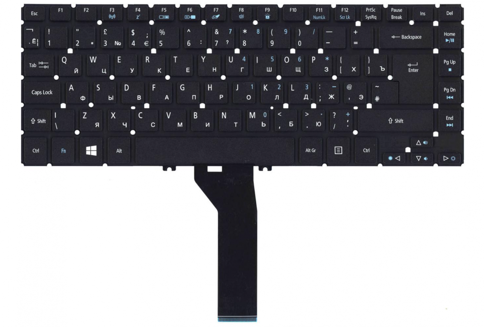 Клавиатура Acer Aspire R7-571 c подсветкой широкий Enter OEM