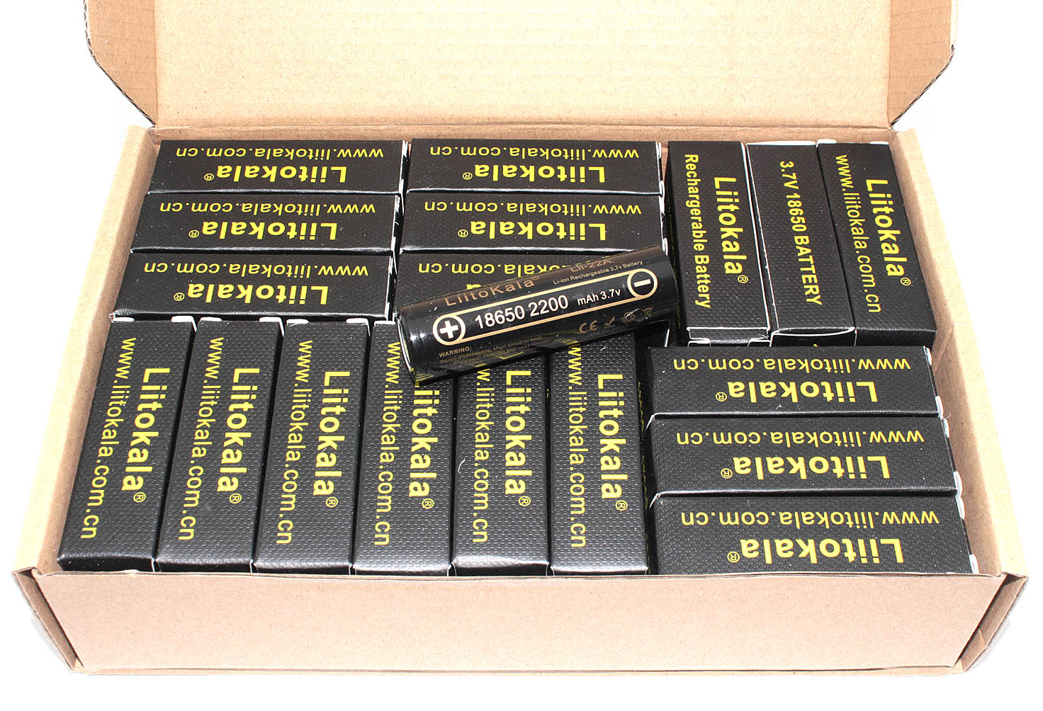 Аккумулятор типа 18650 Li-Ion LiitoKala Lii-22A 2200mAh, 3.7V, упаковка 36 штук