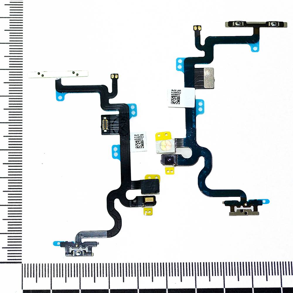 Шлейф iPhone 7 + кнопка включения + кнопки громкости + микрофон + вспышка orig Factory