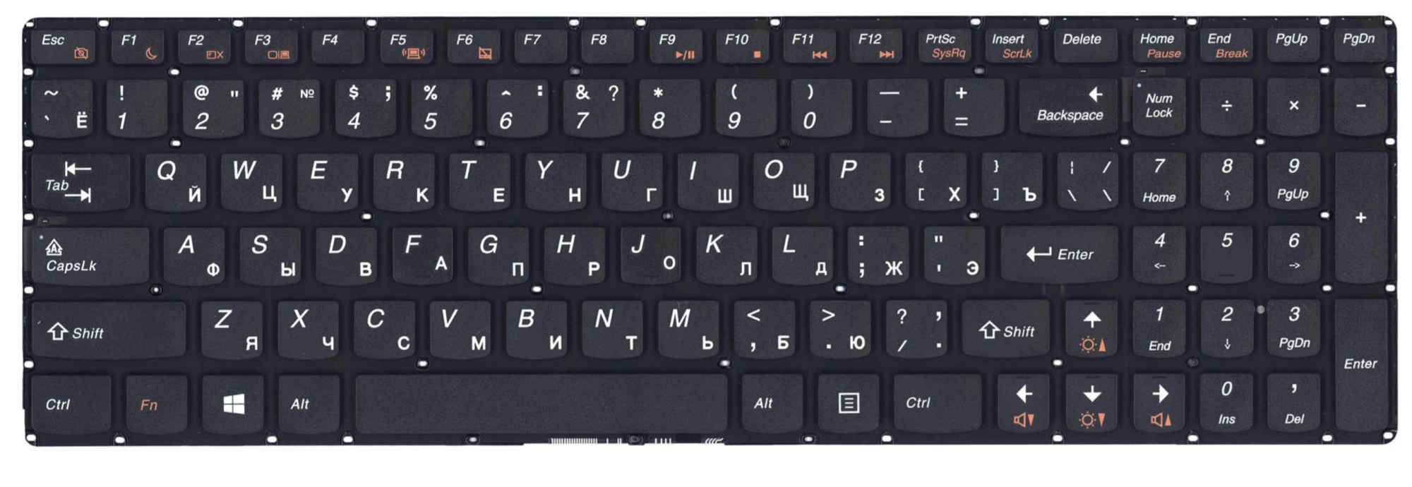 Клавиатура Lenovo IdeaPad M5400AT без рамки, OEM