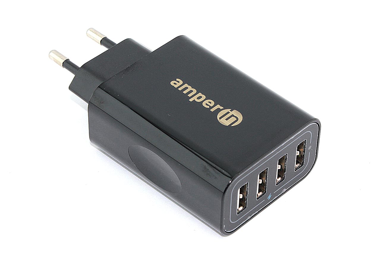 Блок питания (сетевой адаптер) Amperin 4-port USB*5V 2.4A (YDS-TC028-4-0-0)