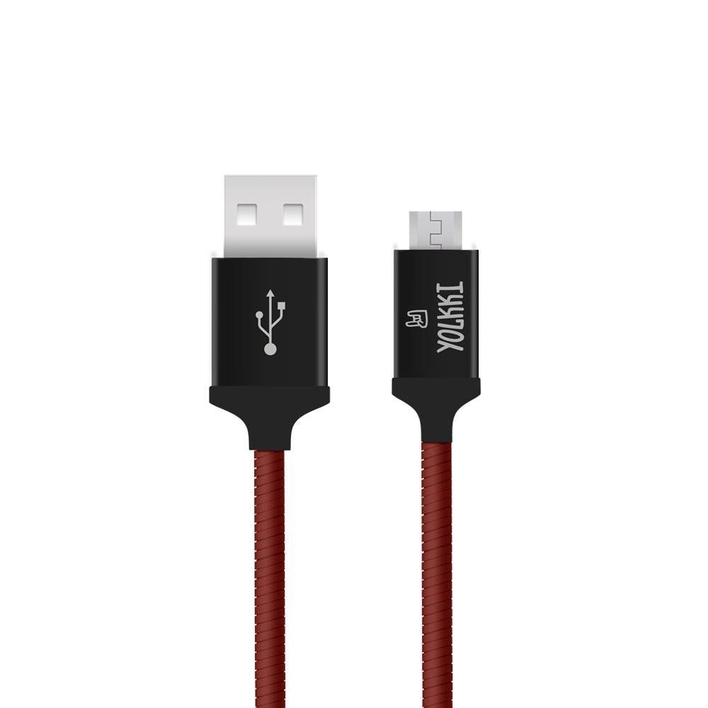 Кабель USB - micro USB YOLKKI Pro 03 pack красный (1м) /max 2,1A/