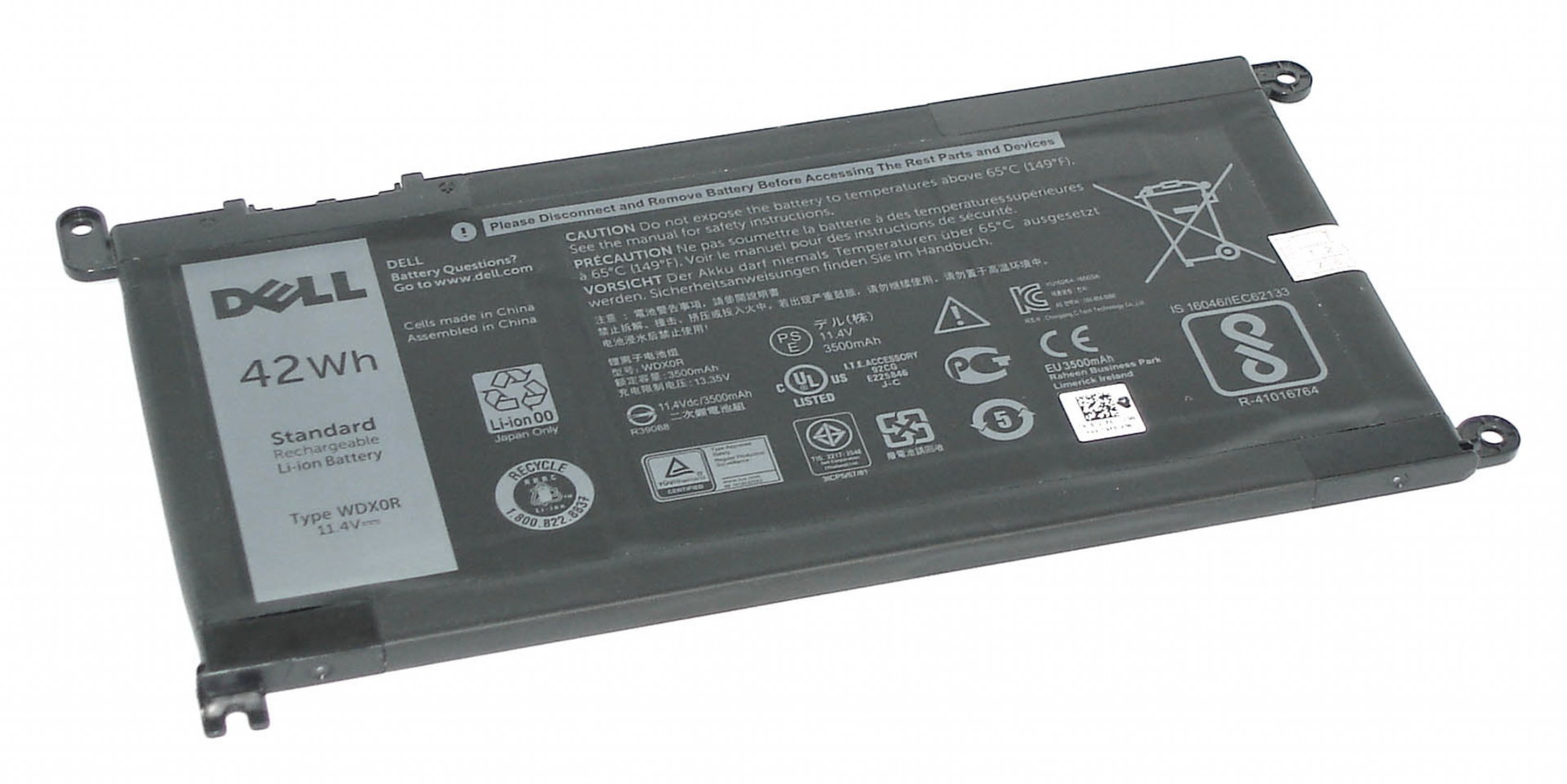 Аккумулятор Dell Inspiron 15-5568 11.4V, 42Wh, Original