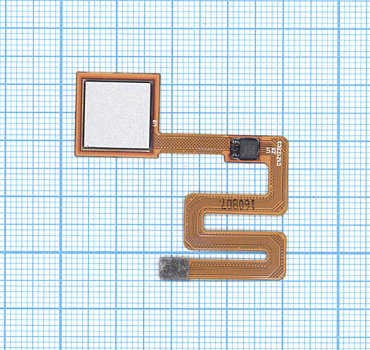 Шлейф со сканером отпечатка пальца для Xiaomi Redmi Note 4 серебро