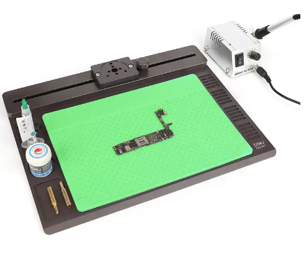 Алюминиевая платформа для микроскопа с ковриком для пайки BAKU BA-697