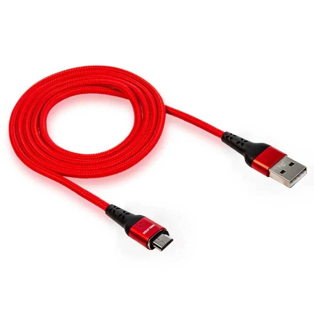 Кабель USB - micro USB WALKER C970 (магнитный) красный (1м)