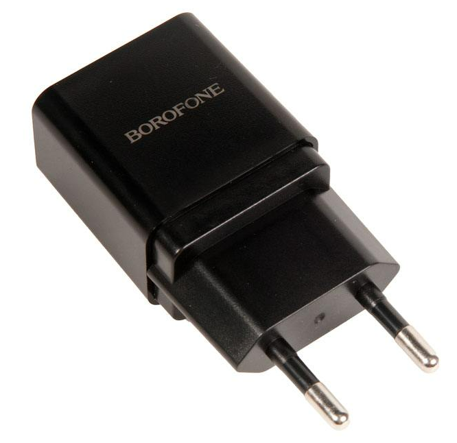 Блок питания (сетевой адаптер) BOROFONE BA19A один порт USB, 5V, 1.0A, черный