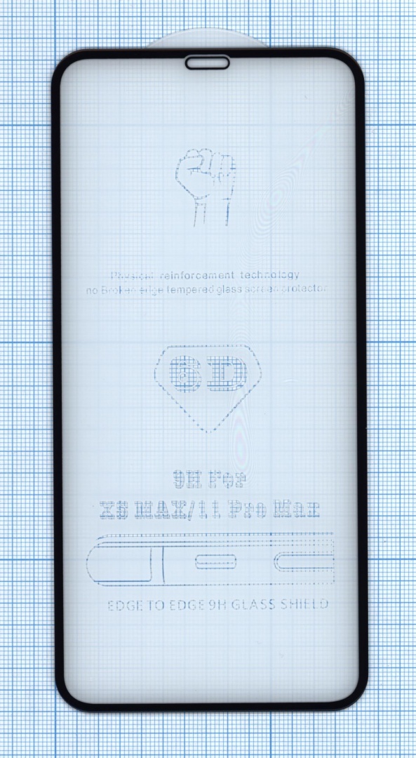 Защитное стекло 6D для Apple iPhone 11 Pro Max черное