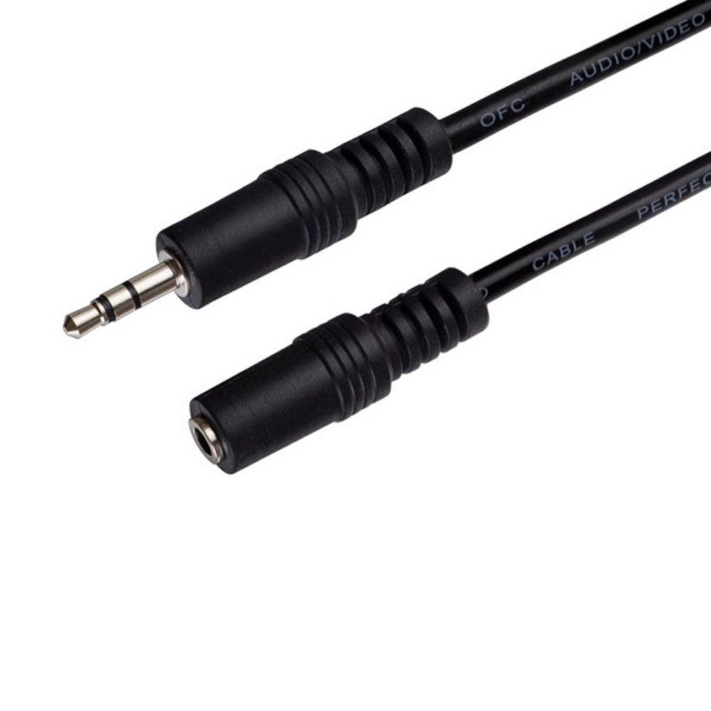 Кабель AUX - удлинитель 3,5 PERFEO (J2204) черный (10м)