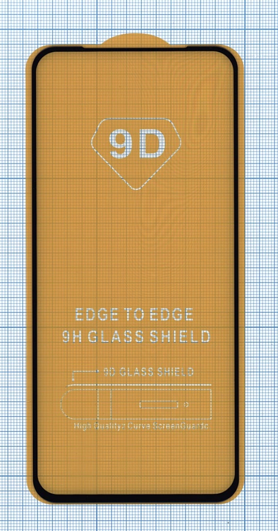 Защитное стекло "Полное покрытие" для Huawei Honor 9C черное