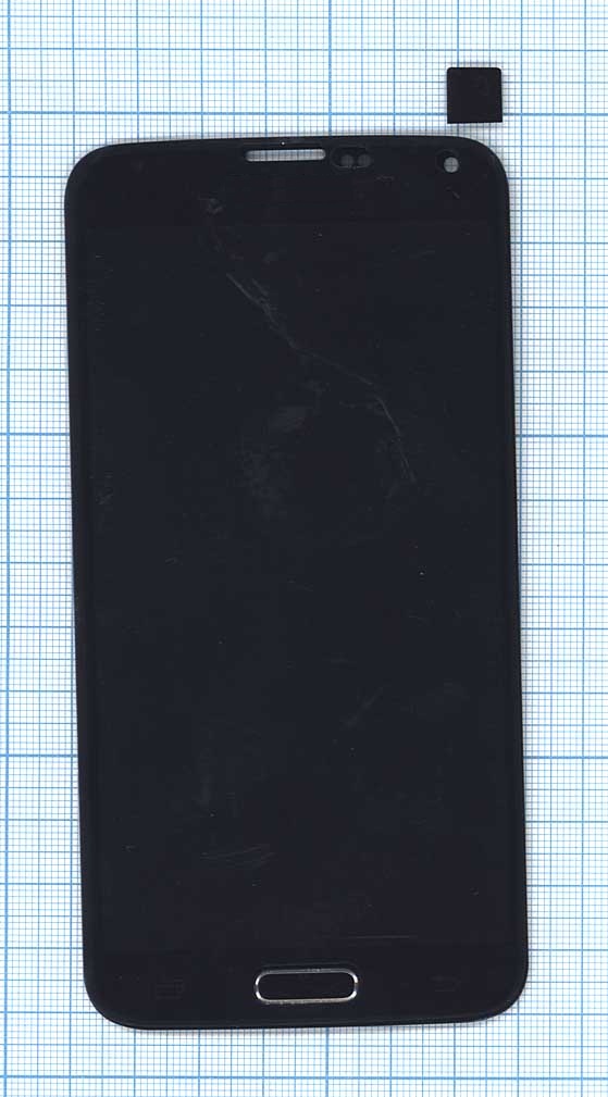 Дисплей для Samsung Galaxy S5 SM-G900H черный с кнопкой home