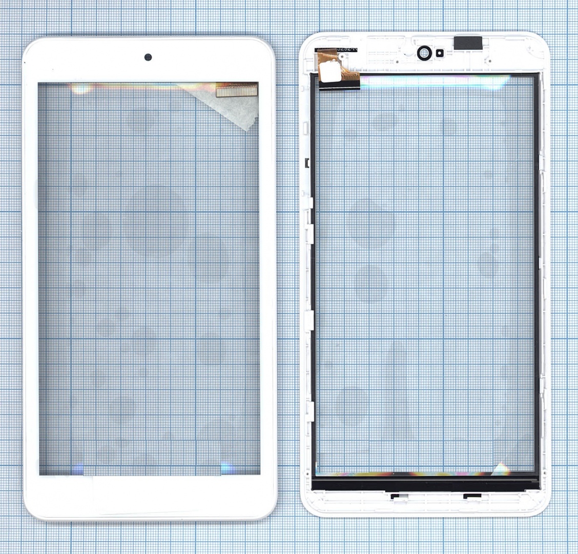Сенсорное стекло (тачскрин) для Acer Iconia One B1-780 белое с рамкой
