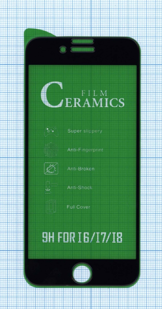 Керамическая пленка (стекло) для Iphone SE(2020) черная