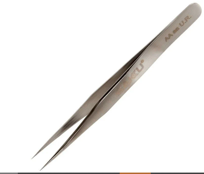 Пинцет прямой BAKU A8 AA-Sa UR metal