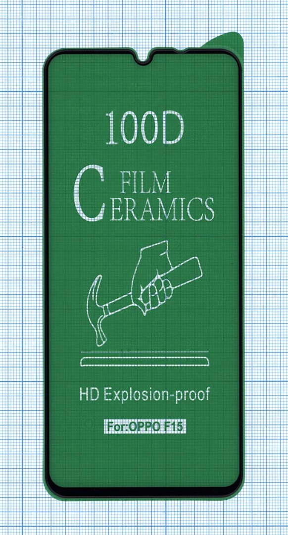 Керамическая пленка (стекло) для OPPO Reno 3 черная