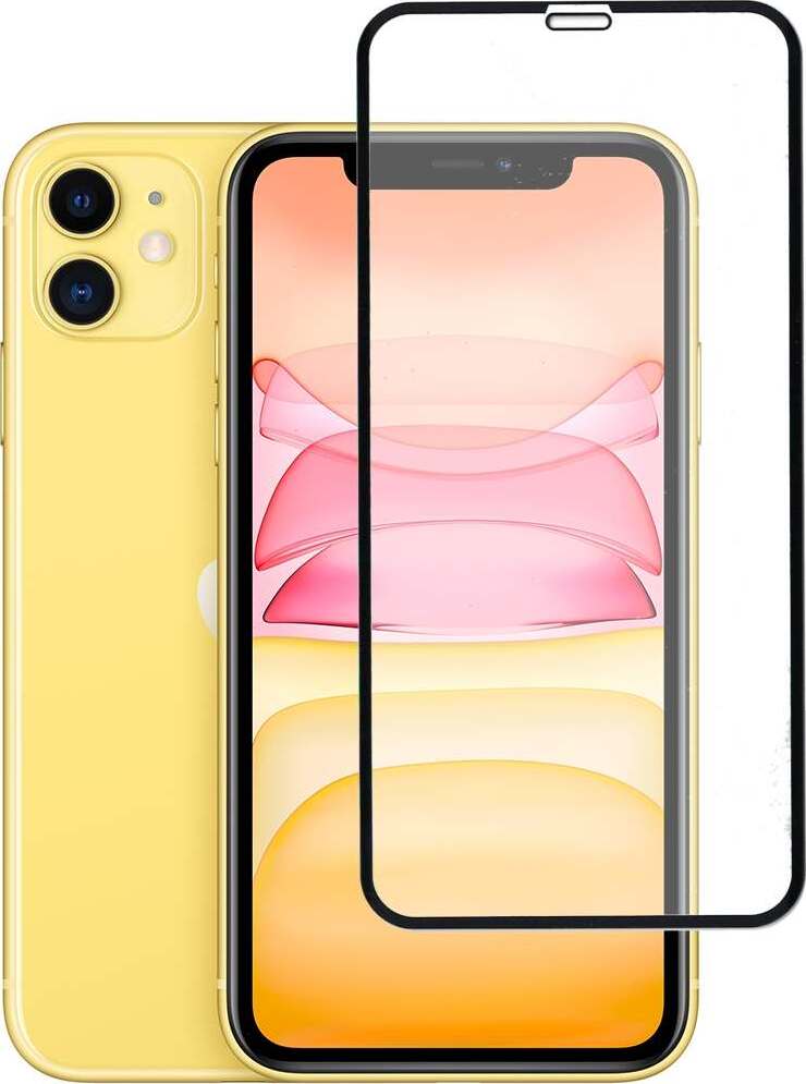 Защитное стекло во весь экран Apple iPhone XR черное, OEM