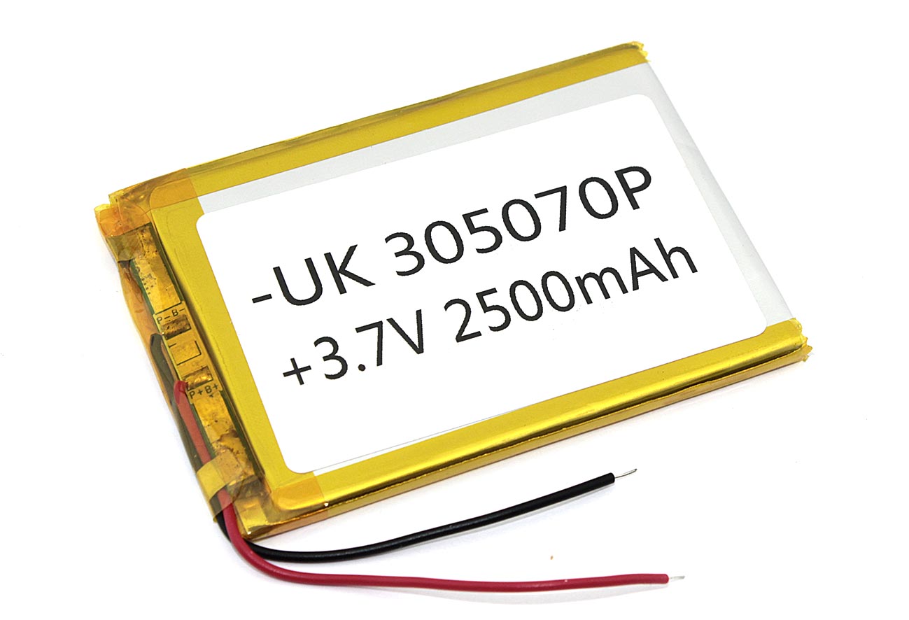 Аккумулятор Li-Pol (батарея) 3*50*70мм 2pin 3.7V/2500mAh