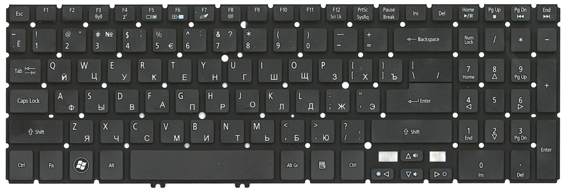 Клавиатура Acer Aspire V5-571 черная OEM