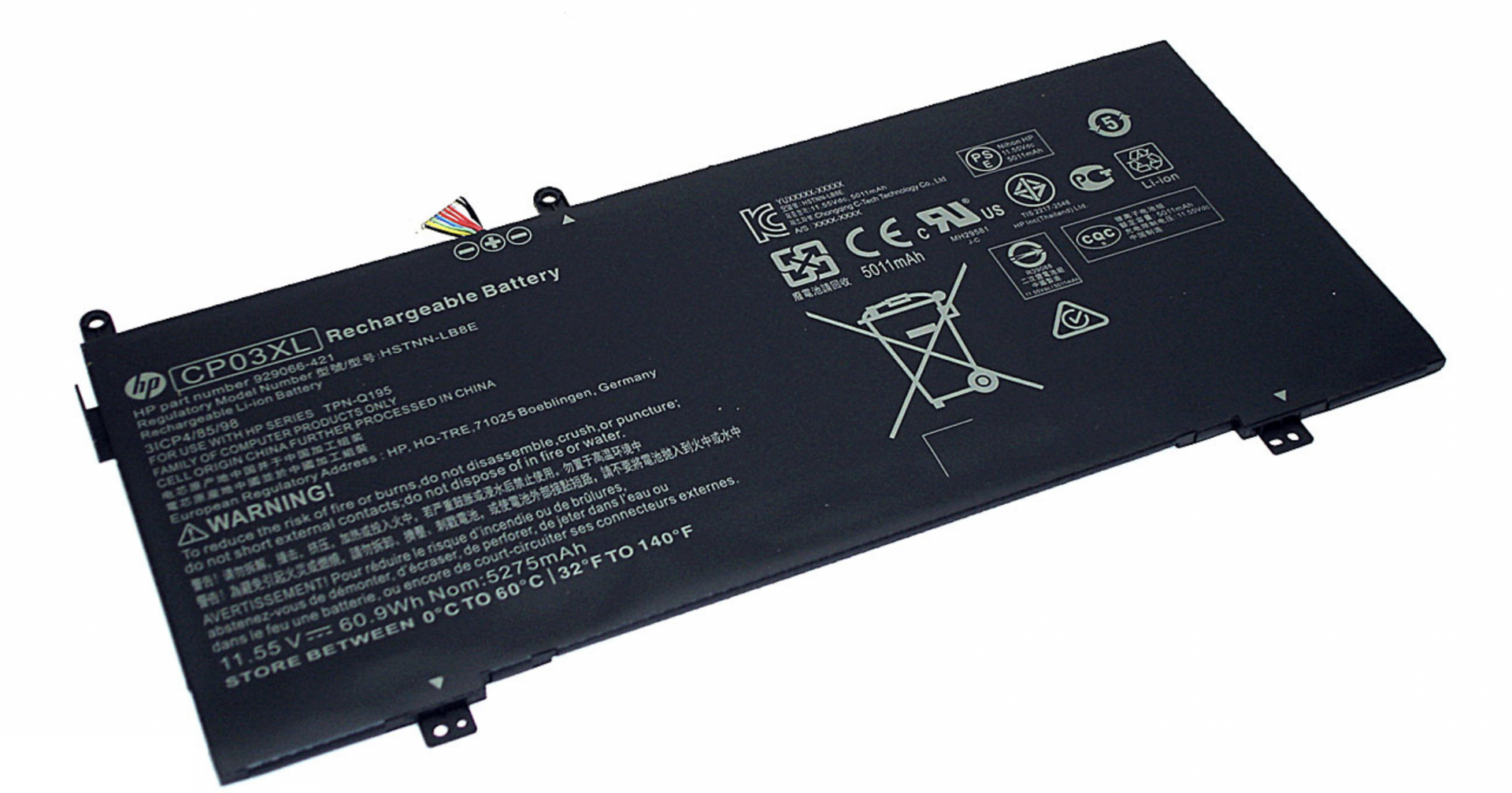 Аккумулятор HP Spectre X360 13-ae049ng 11.55V, 5275mAH, Original