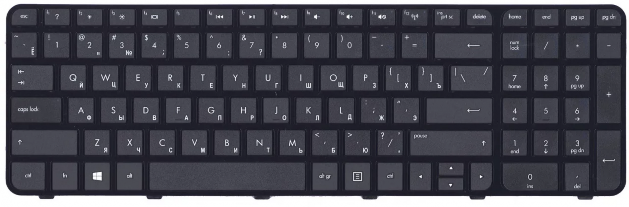 Клавиатура HP Pavilion G6-2000 черная,  OEM