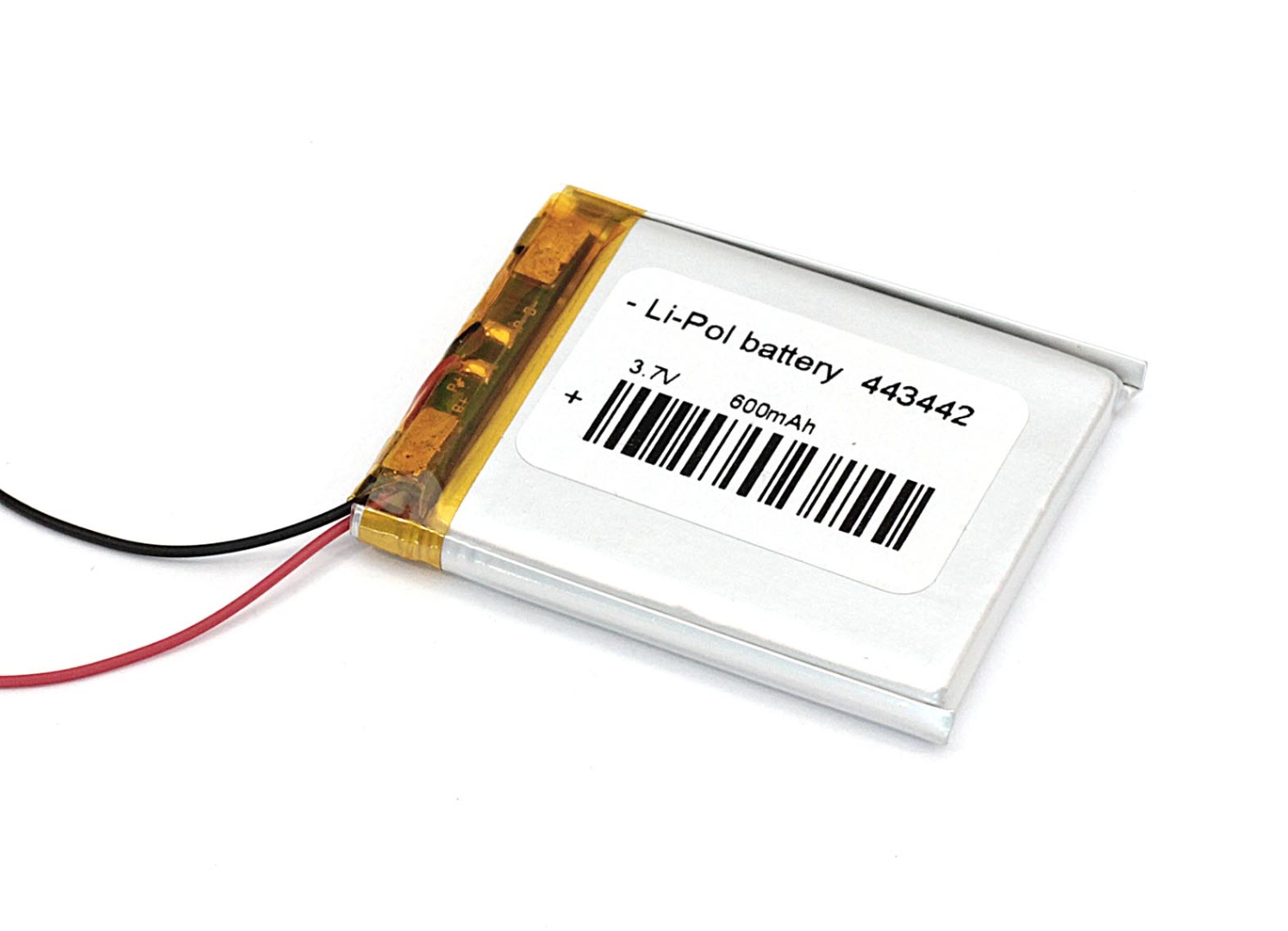 Аккумулятор Li-Pol (батарея) 4.4*34*42мм 2pin 3.7V/600mAh