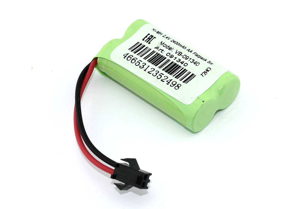 Аккумулятор Ni-MH 2.4V 2400mAh AA Flatpack разъем SM