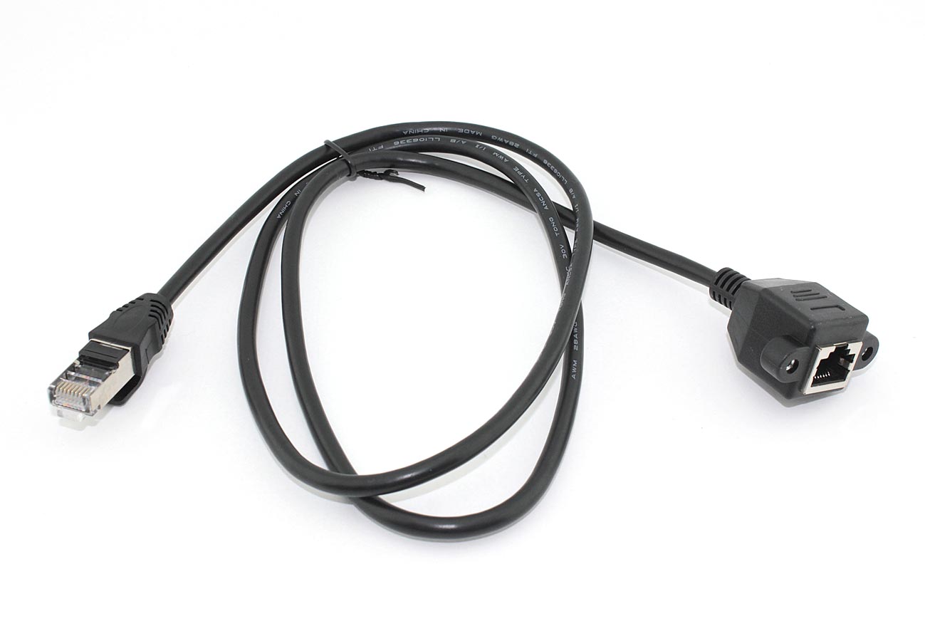 Удлинитель RJ45 папа-мама для монтажа на корпу 1 м