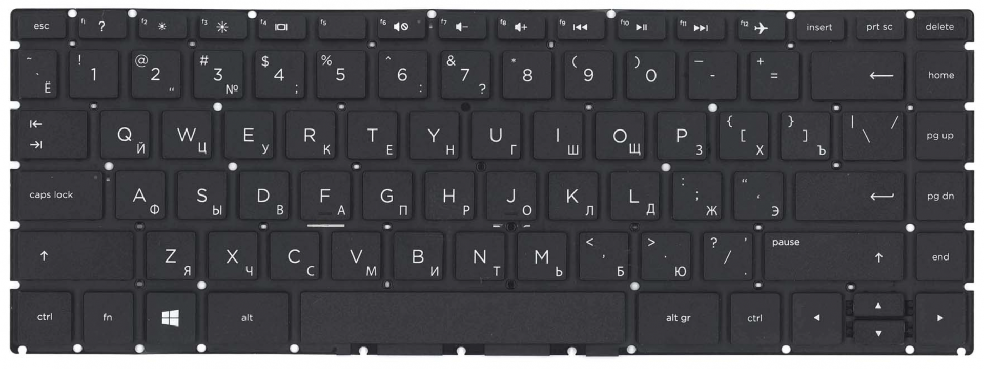 Клавиатура HP 240 G6 4BD01EA без рамки, OEM