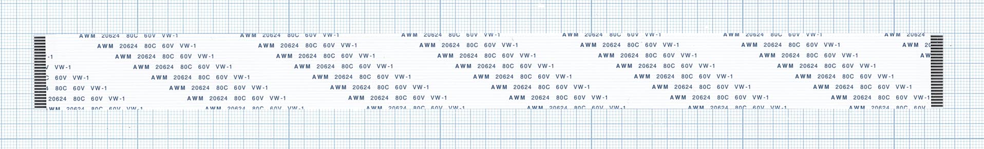 Шлейф универсальный 24pin, шаг 1мм, длина 30см