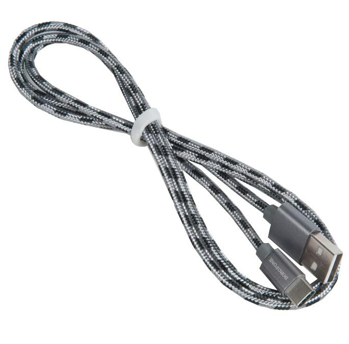 Кабель USB BOROFONE BX24 для Type-C, 3.0А, длина 1м, серый