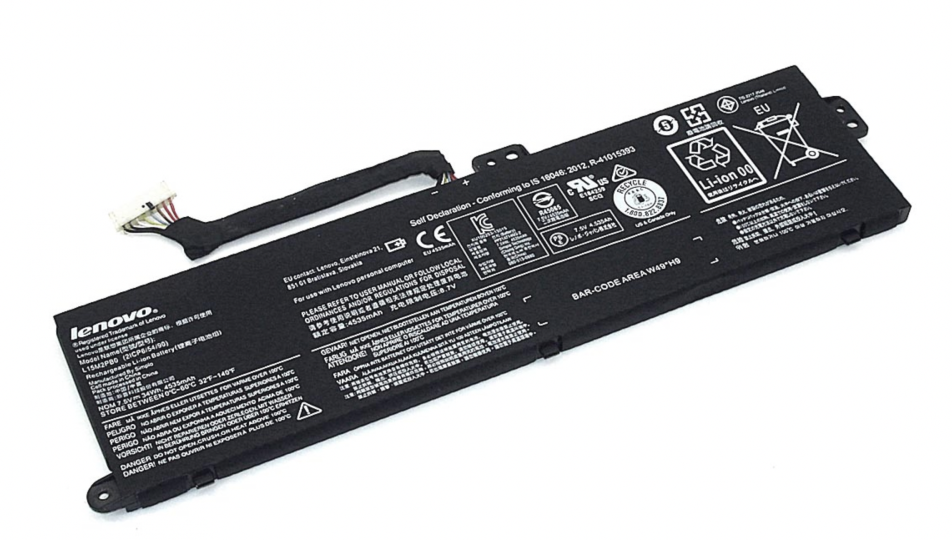 Аккумулятор Lenovo Chromebook 100S 7.6V, 4500mAh, Original