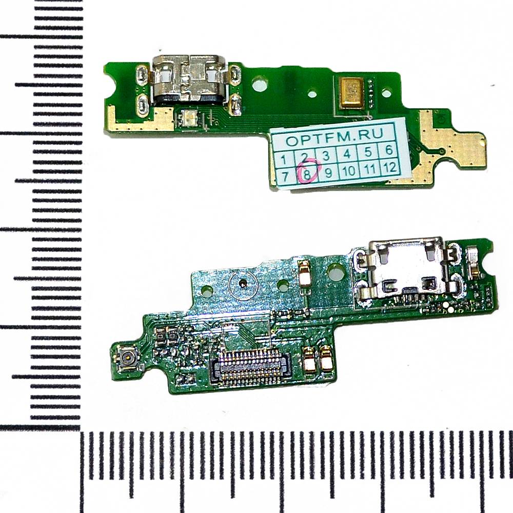 Шлейф (плата) Xiaomi Redmi 4X + системный разъем + микрофон