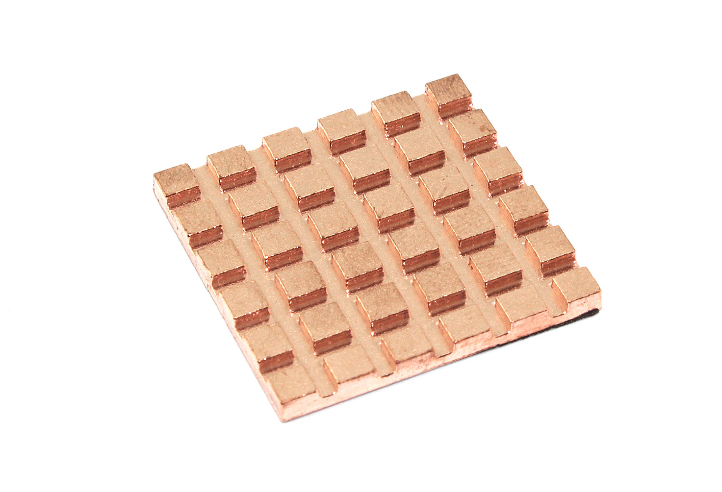 Медный радиатор 25х25х2мм с термоскотчем 3M 9448A