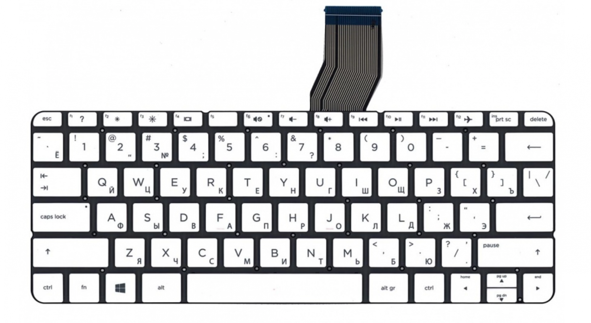 Клавиатура HP Stream 11-d010nr белая, OEM