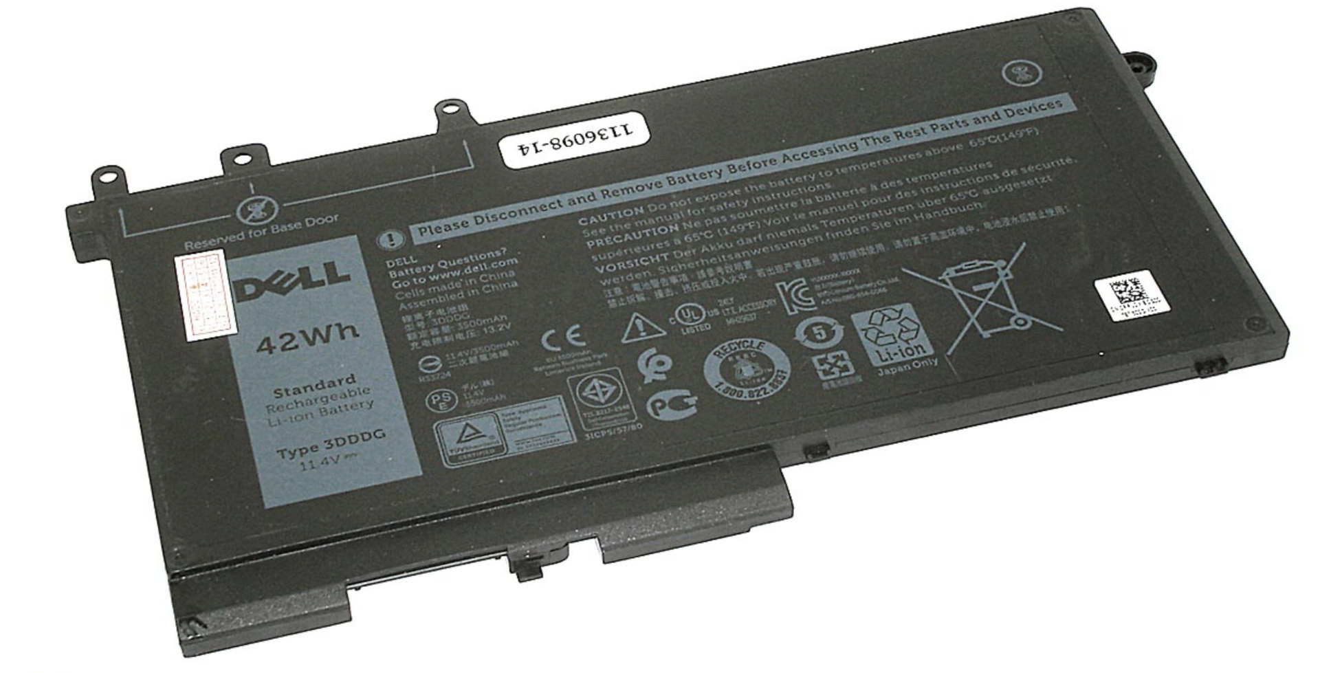 Аккумулятор DELL Latitude 5490 5490-6788 11.1V, 4254mAh, Original