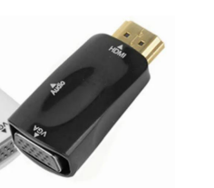 Переходник HDMI на VGA c аудио черный