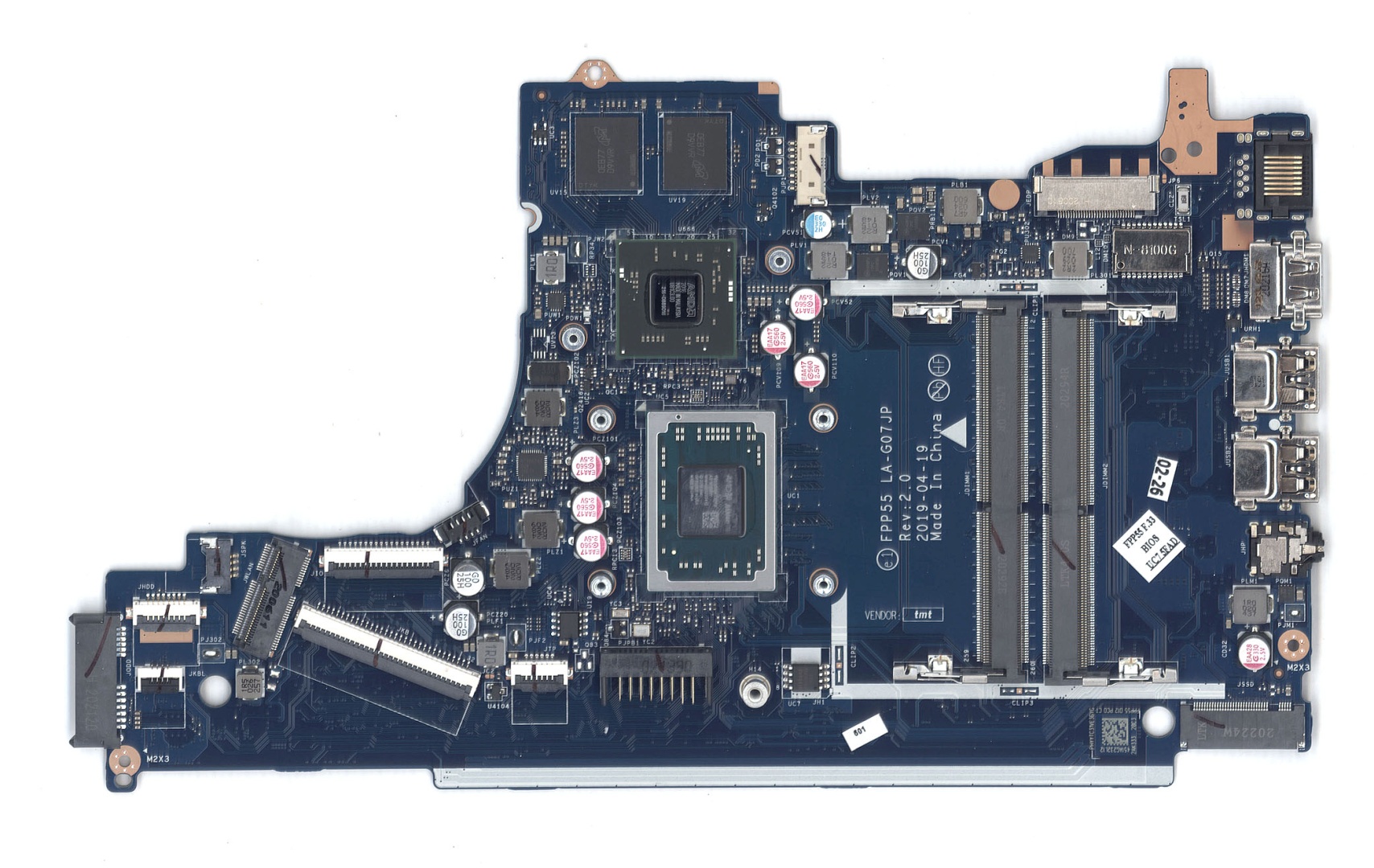 Материнская плата LA-G07JP HP 15-DB 15-DA Athlon 300U 530М 2ГБ DDR4
