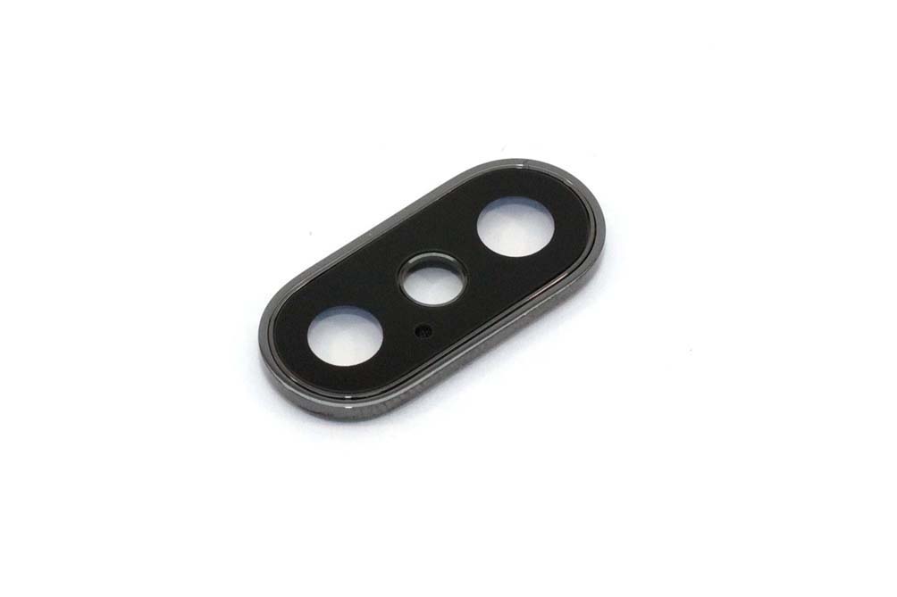 Стекло камеры для Apple Iphone XS с рамкой черное