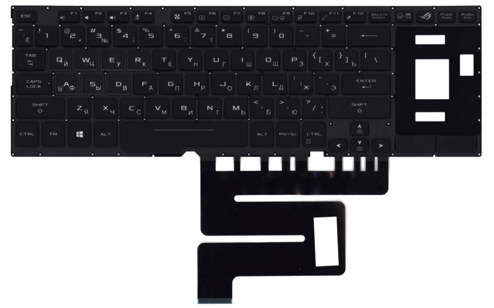 Клавиатура ASUS ROG GX501I c подсветкой, маленький энтер, OEM