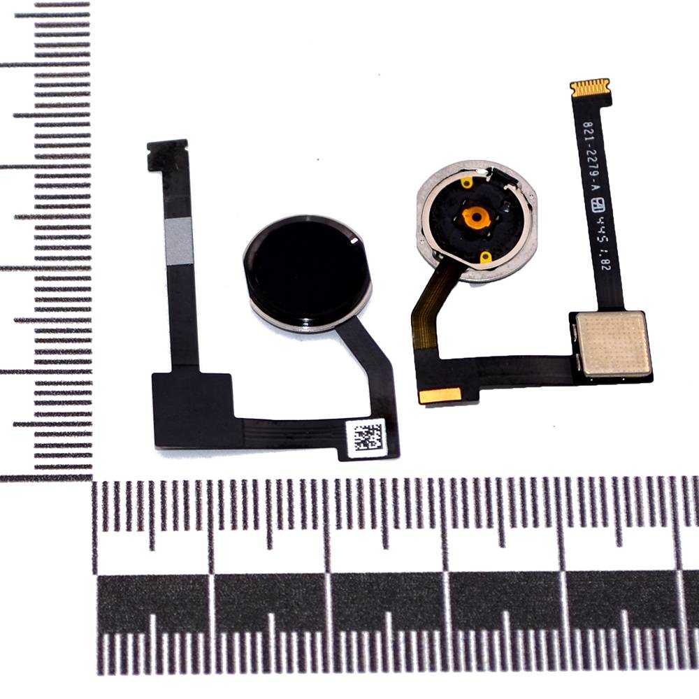 Шлейф iPad Air 2 + кнопка "HOME" черный orig Factory