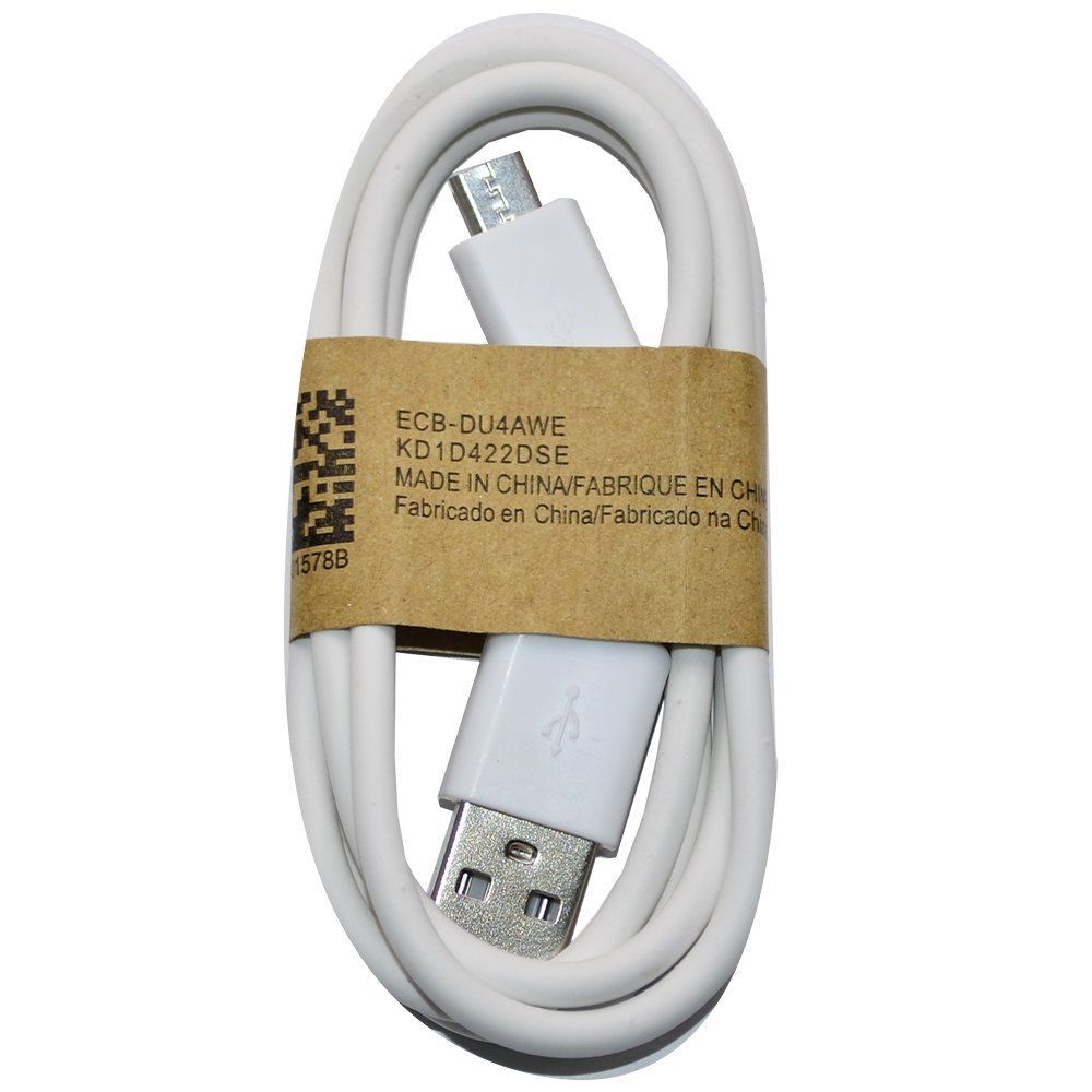 Кабель USB - micro USB (короткий коннектор) белый (1м) /max 0,5A/