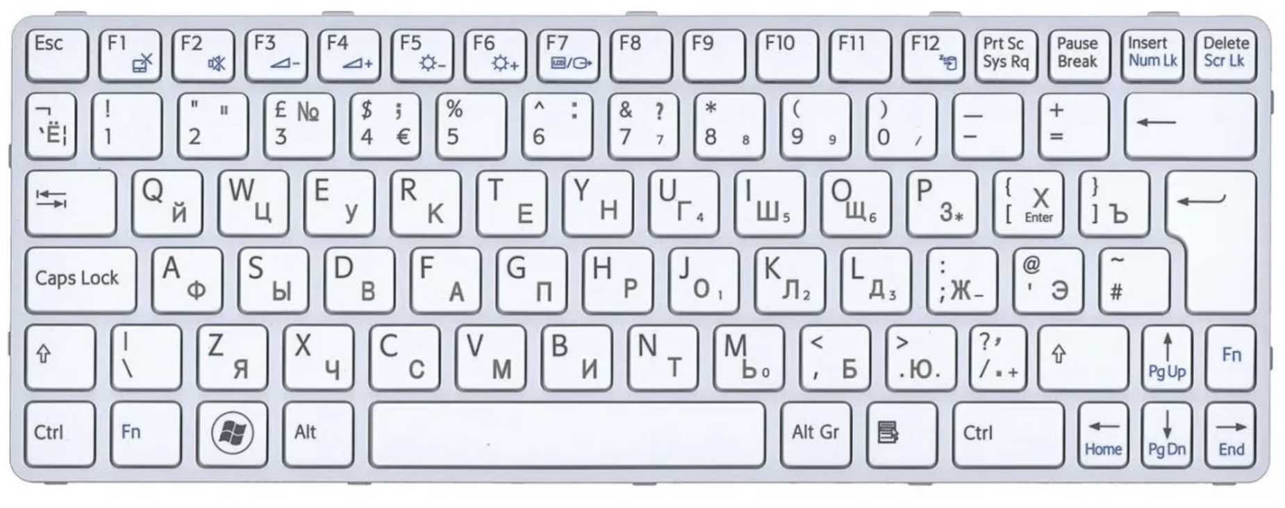 Клавиатура Sony VAIO SVE1113M1RP.RU3 OEM