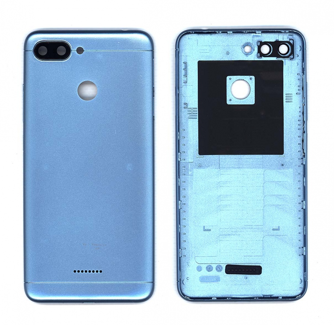 Задняя крышка для Xiaomi Redmi 6 голубая
