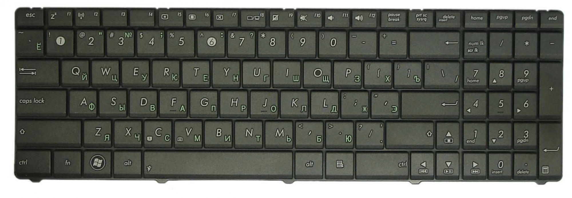 Клавиатура ASUS K73Tk OEM прямой шлейф