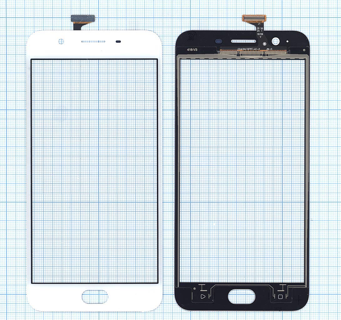 Сенсорное стекло (тачскрин) для OPPO F1s A59 A1601 белое