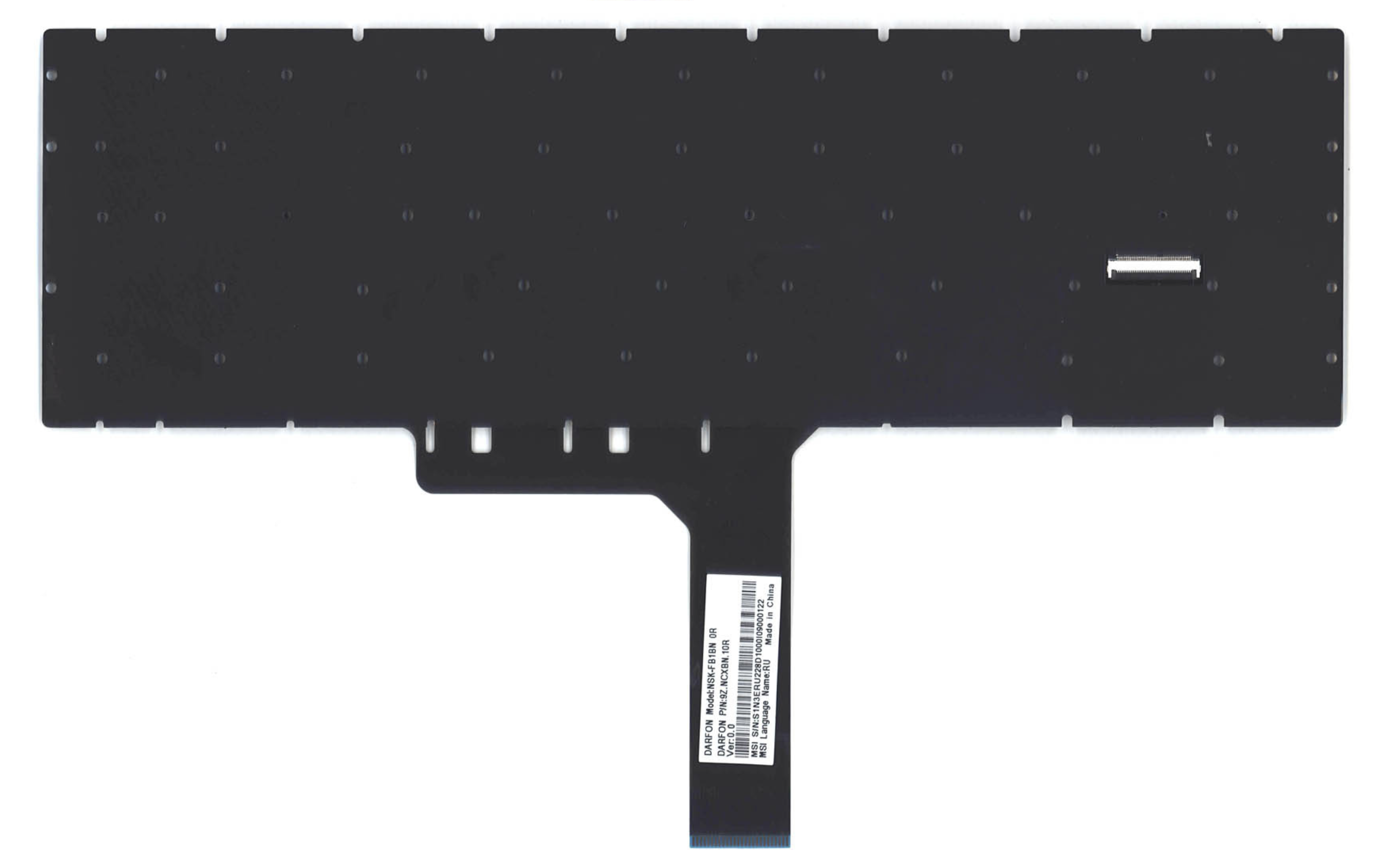 Клавиатура MSI GL75 9SDK-097XRU с цветной подсветкой, OEM