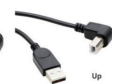 Кабель USB  2.0 на  USB-B угол вверх 5 м